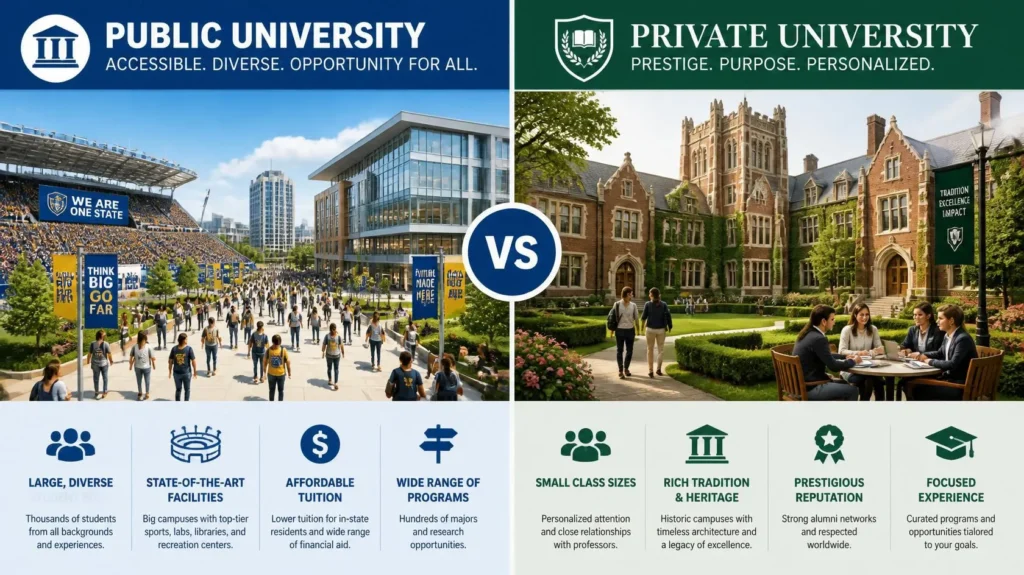 Infographic Public vs. Private