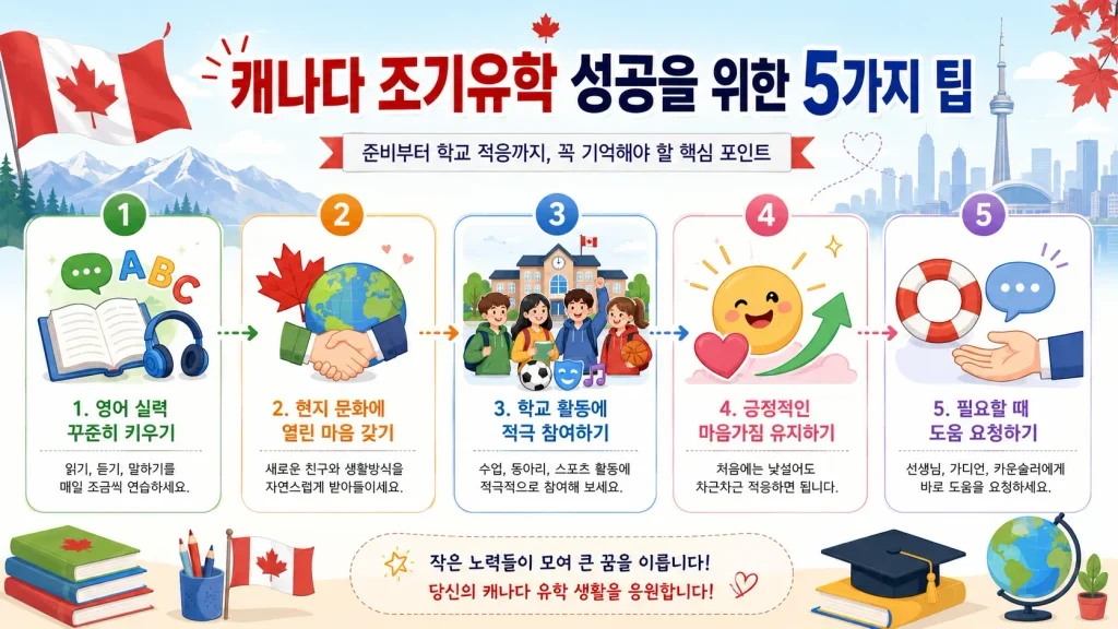 캐나다 조기유학 성공을 위한 5가지 팁